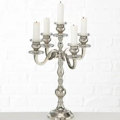 5 armet bordlysestage i aluminium 50cm / Varas