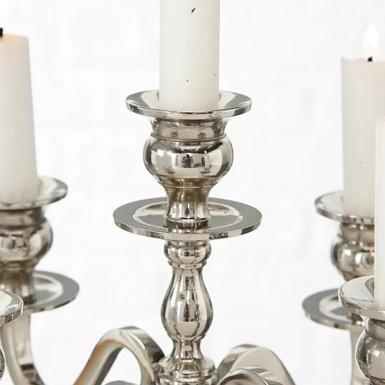 5 armet bordlysestage i aluminium 50cm / Varas