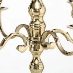 5 armet lysestage / kandelaber i gylden aluminium - H.63xØ.37