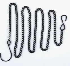 1 meter sort eller sølv kæde med 2 kroge