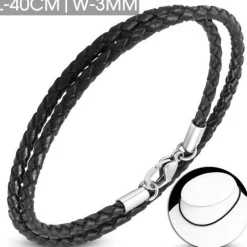 3 mm Dobbelt læderarmbånd