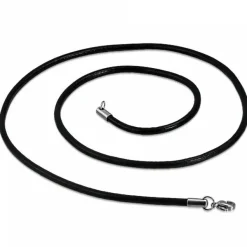 3 mm Læderhalskæder - sort/brun m/k