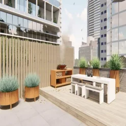 Adezz Botan krukker i rust med ben - 4 modeller