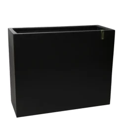 Aflang høj sort plantekasse / rumdeler med let Terrazzo look / 5 års garanti