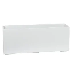 Aflang hvid plantepotte til vinduer - L.50x20x20cm