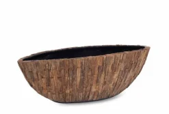 Aflang krukke / Gondol i træ / Cemani