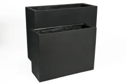 Aflange plantekummer høje / Sort + Grå - Udendørs