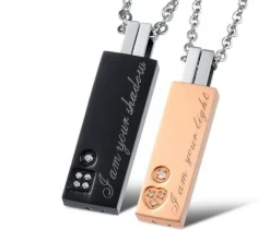 Black and Gold parhalskæder i stål