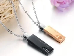 Black and Gold parhalskæder i stål