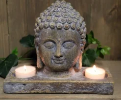 Buddha lysholder dobbelt