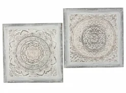 Canvas ornament billeder - hånd dekoreret med oliemaling 100x100 / SÆT / AFHENTNING