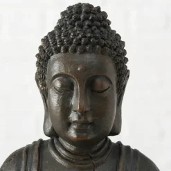50cm Buddha Figur brun antik