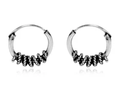 1cm celtic hoop sølvøreringe