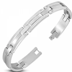 21cm Herrearmbånd i stål - Screw design 10mm