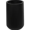 38cm høj sort plantepotte i fiberstone - Ø.25cm