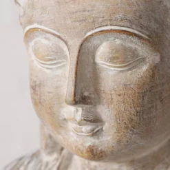 30cm sand antique Buddha figur med lysholder