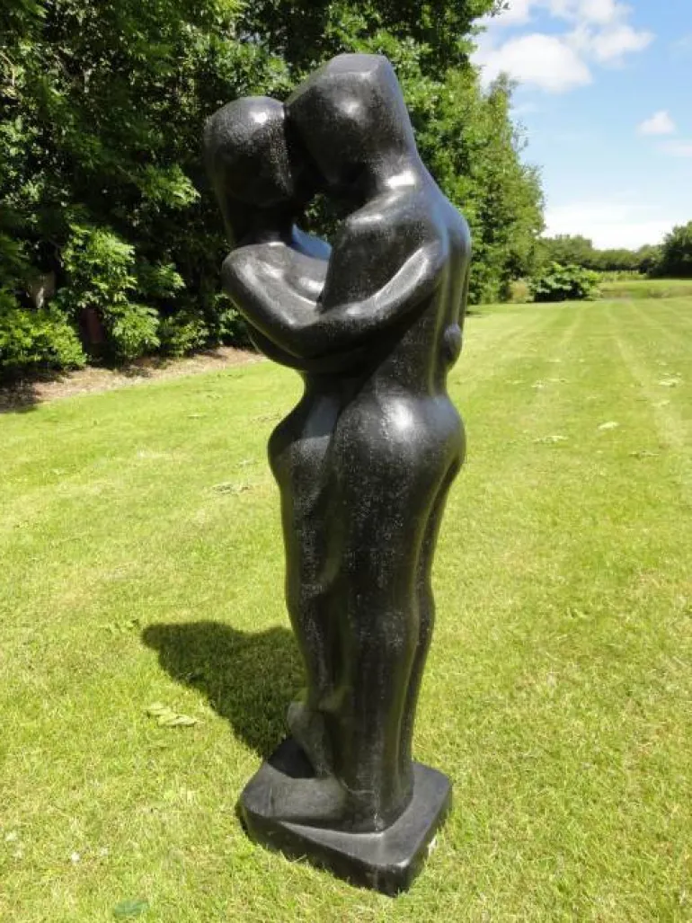 135cm sort Terrazzo Figur med Par