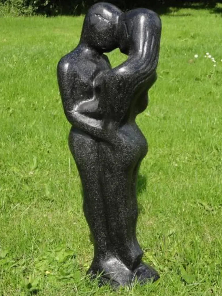 135cm sort Terrazzo Figur med Par