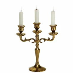 26cm Varas - 3 armet bordlysestage i gold alu