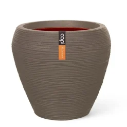 Conic Rib - Sort + Taupe + Antrazit indendørs vandtæt krukke med ribber