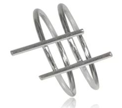 Double Up sølvfingerring til hende