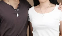 Duo Blades halskæder til par i rustfri stål