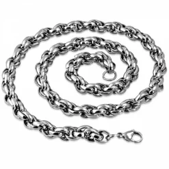 Eliptic stålhalskæde til mænd - 62cm
