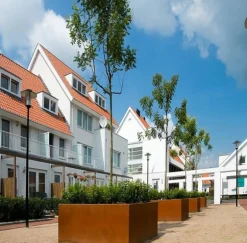 Firkantede Kvadratiske Højbede / Krukker i Cortenstål - 200x200cm - UDEN BUND