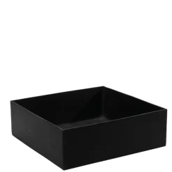 Firkantet lav vandtæt plantepotte 30x30 cm - sand + sort + grå