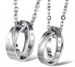 Forever Love - Titanium parhalskæder