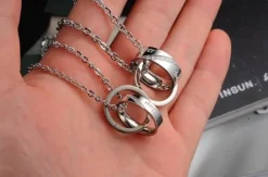 Forever Love - Titanium parhalskæder