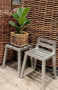 Galvaniseret stol, taburet eller barstol