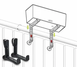 Gelændersikring - støttebeslag til altankasser / blomsterkasser