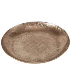 Glorise - rund fad i gold med mønster - Ø.30cm