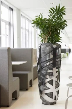 High End krukke med rustfri stål og mother of pearl - 116cm