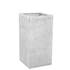 Høje rektangulære krukker / Sort + Grå - Udendørs