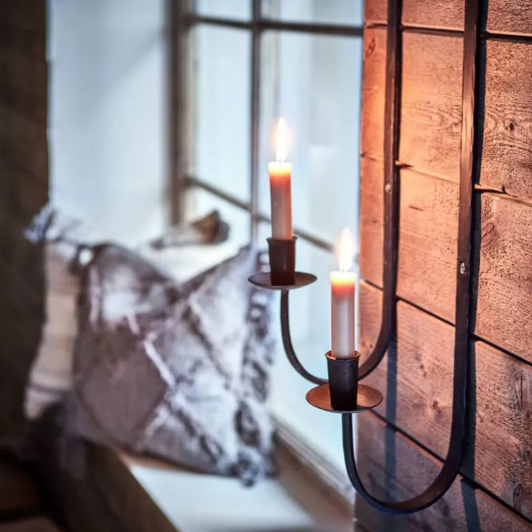 Høje væglysestager i smedejern - 2 størrelser