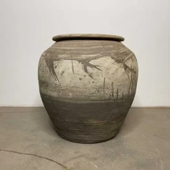 Håndlavet Vintage krukke i keramik - H.43xØ.47cm