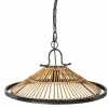 Hængelampe i jern med bambus - Ø.53cm