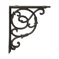 Hyldebærer / Hyldeknægt i støbejern med krummelurer D.22cm