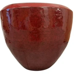 Indendørs Oxblood ceramic krukke Ø.42 + Ø.51cm helglaseret