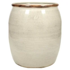 Indendørs plantekrukker i metal - Lys sandfarve - 3 størrelser