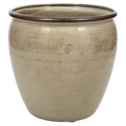 Indendørs plantekrukker i metal - sæt 4stk - Beige & Grøn