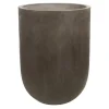 Indendørs rund krukke i fiberbeton - H.60 - antrazit - Topkvalitet