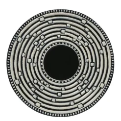 Kigali Vægdekoration med runde emaljerede metalplader / Sæt