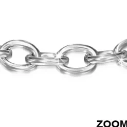 Klassisk armbånd i stål 21cm m/k