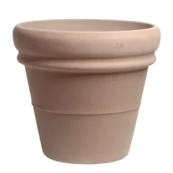 Konisk Italy Terracotta krukke Ø.45cm - M/U underskål
