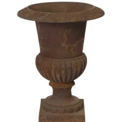 Krukker / pokaler i rust støbejern på fod