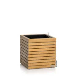 Krukker i Eukalyptus Træ Med Selvvanding - M/U Hjul