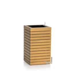 Krukker i Eukalyptus Træ Med Selvvanding - M/U Hjul